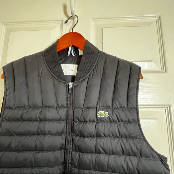 Lacoste Black Quilted Vest Size Large - Picture 3 of 10
